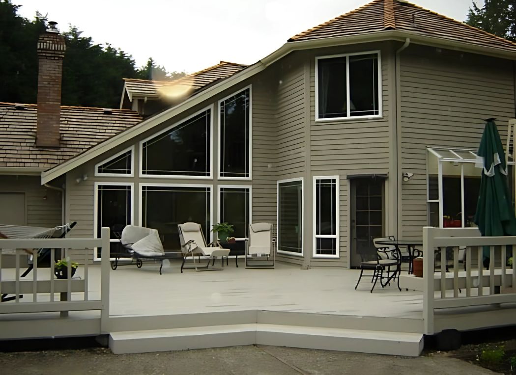 Beige house with nice window design