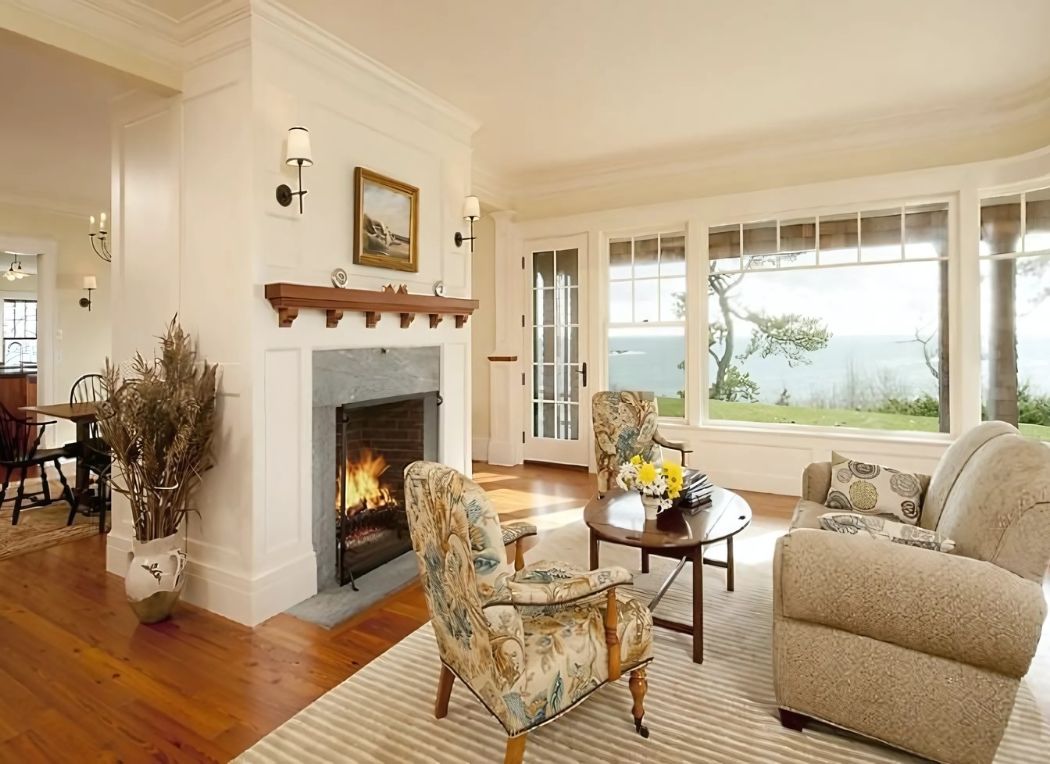Replacement Windows with Fire Chimney